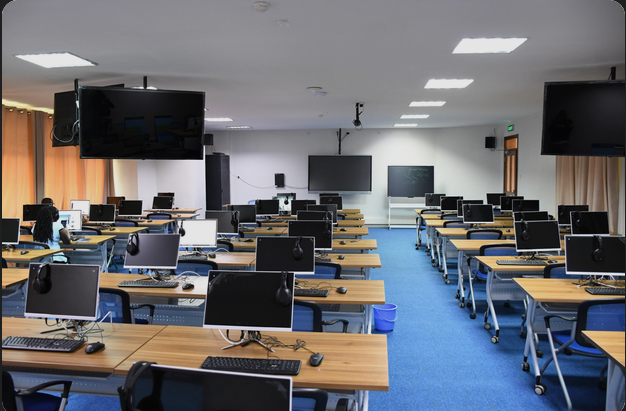 Students doing hands-on practical training inside the SitechX Academy lab room