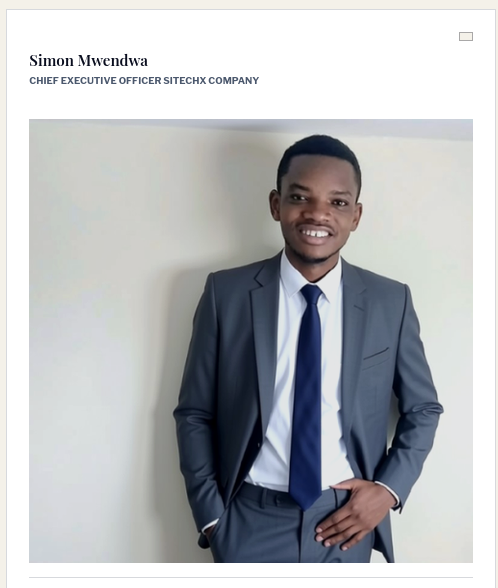 Simon Mwendwa — Chief Executive Officer, SitechX Company